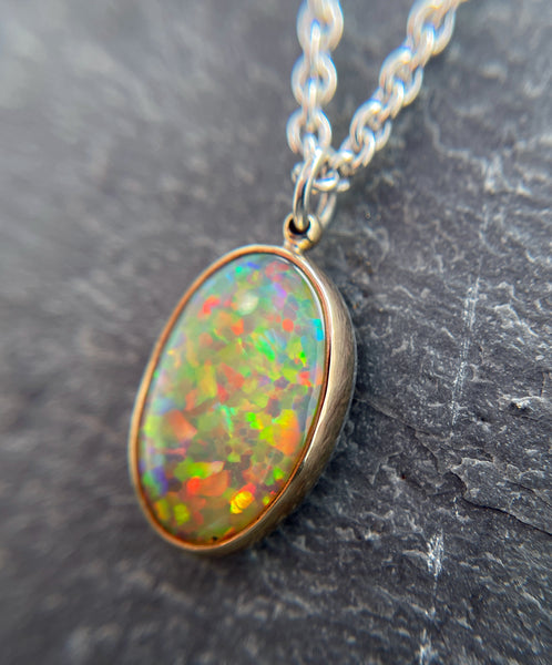 Violet Crystal Opal Pendant | Michelle Yuen Jewelry