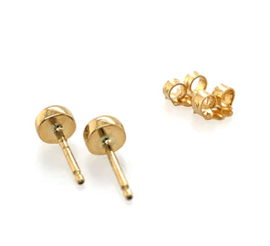 Emerald Earrings, Emerald Stud Earrings, 18k Gold, Solid Gold Studs