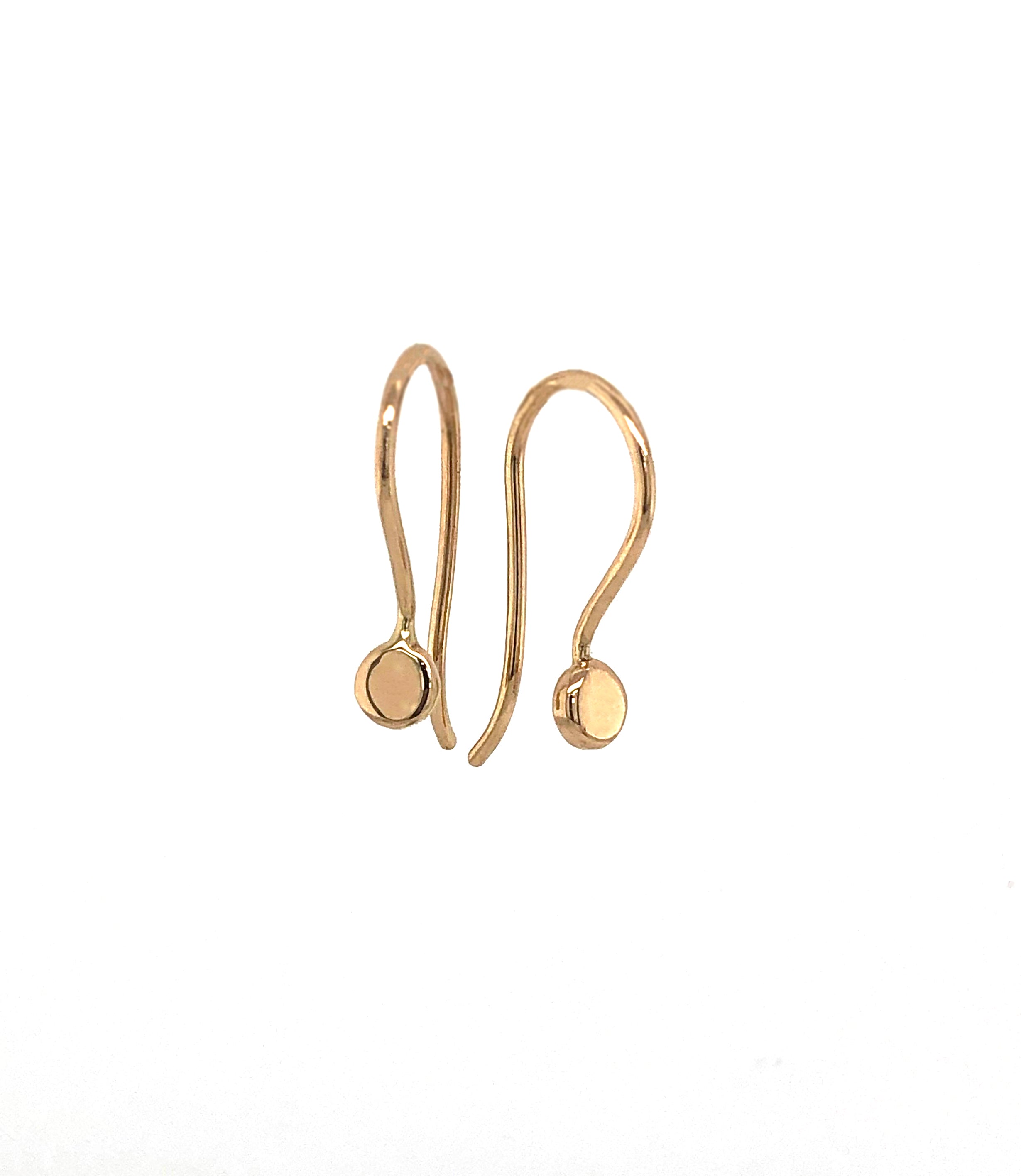 Solid Gold Circle Disc Earrings, 14k Solid Gold Earrings, Minimalist Everyday Dainty Earrings,  Tiny Coin Earrings, Simple Earrings