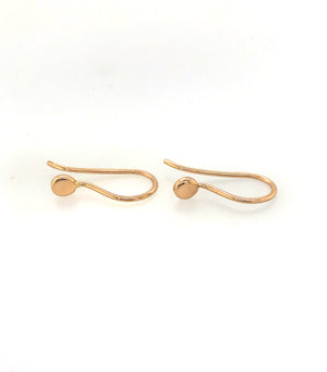 Solid Gold Circle Disc Earrings, 14k Solid Gold Earrings, Minimalist Everyday Dainty Earrings,  Tiny Coin Earrings, Simple Earrings