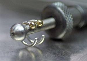 Huggie Earrings, 10mm 18g, Tiny Hoop Earrings, Sterling Silver, 14k